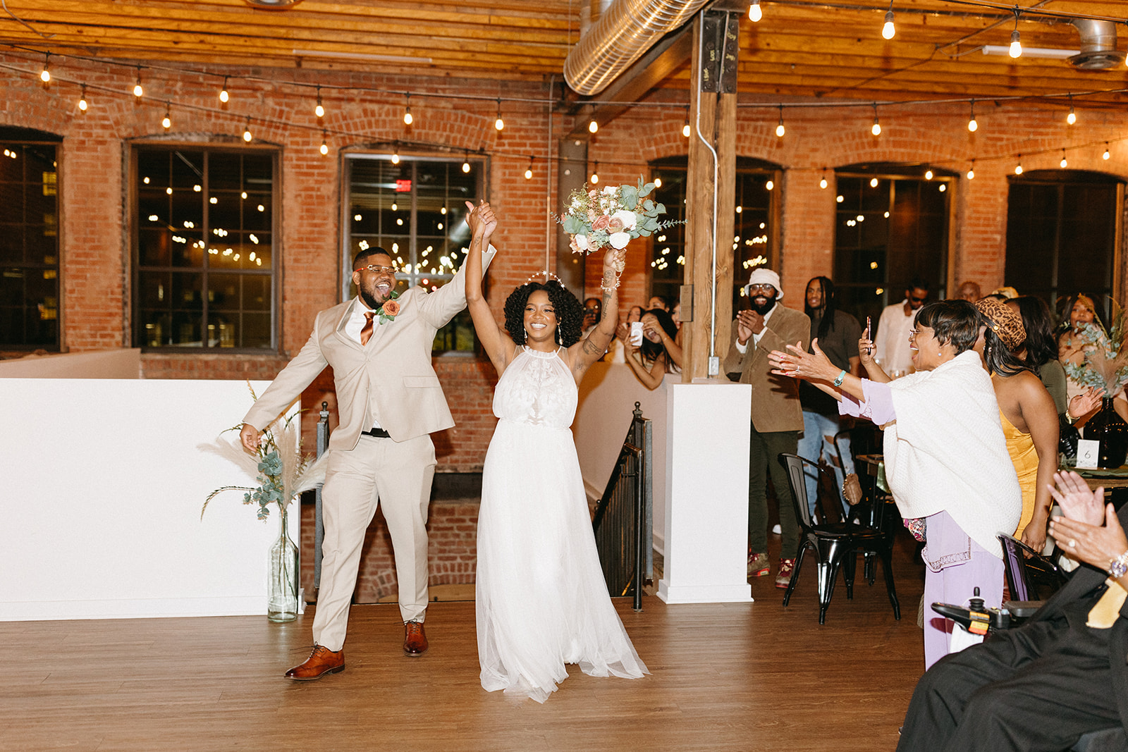 Bride and groom celebrate their Kansas City wedding at UNION
