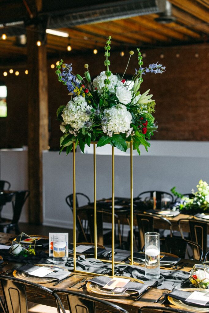 Wedding reception table details