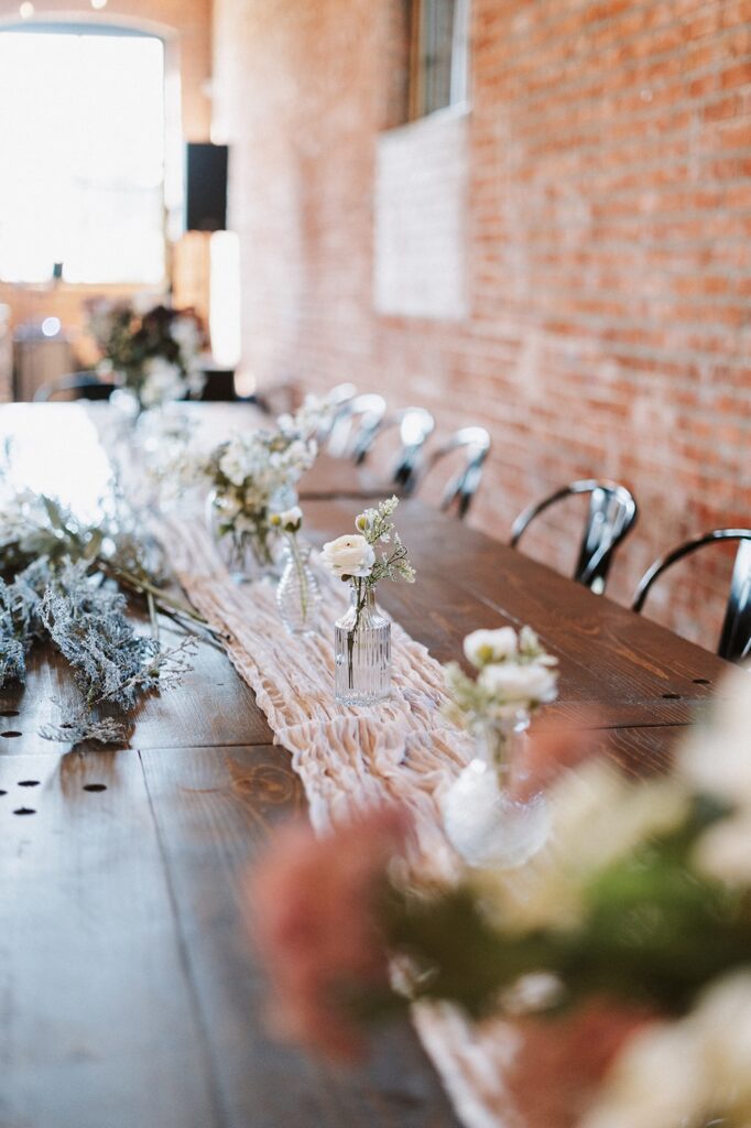 Guest table at a wedding at UNION