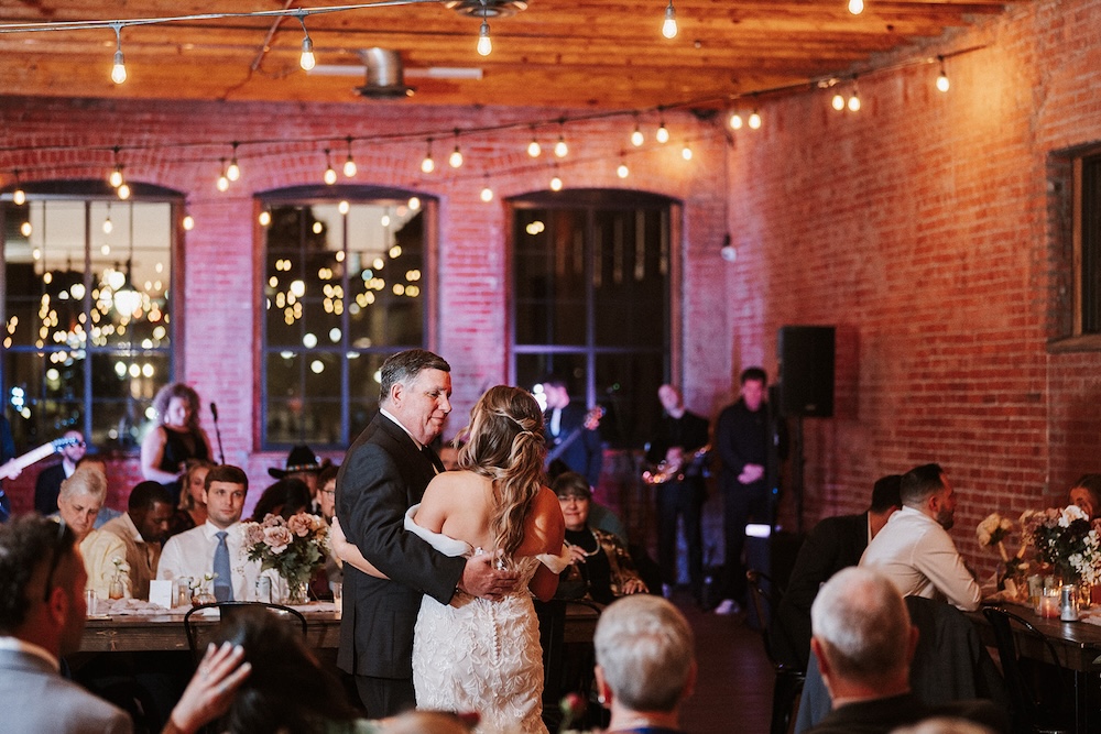 Bride and father first dance