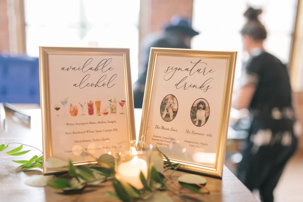 Signature drink signage