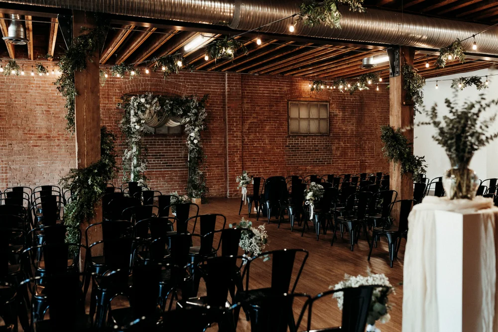 Wedding ceremony setup at UNION
