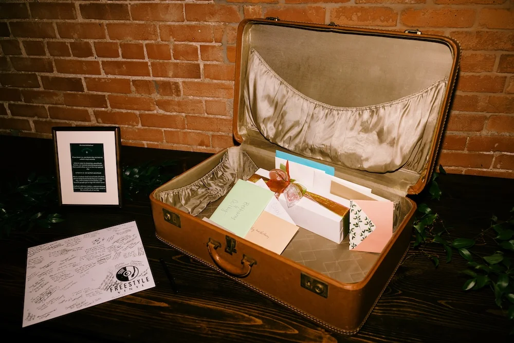Guest book and card box