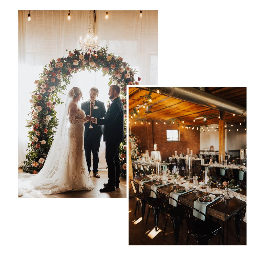 Collage of images of a wedding at UNION in Kansas City, MO